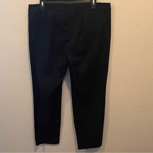 J. Jill Cotton Stretch Straight Leg Black Trousers Sz12